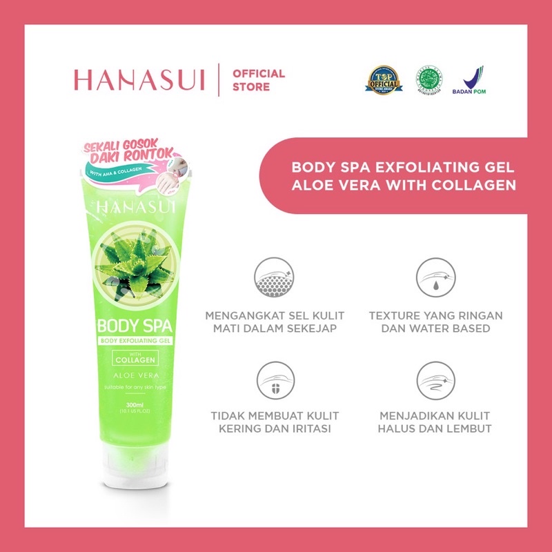 HANASUI Body Spa Exfoliating Gel Indonesia / Gentle Cleanser Power Essence Toner Serum Day Night Cream Spot Gel Lip Sleeping Cream Mud Peel Off Mask Masker Lotion Bar Soap / Men Naturgo Flawless Glow Acne Treatment Mattedorable Mineral Black Gold Paket