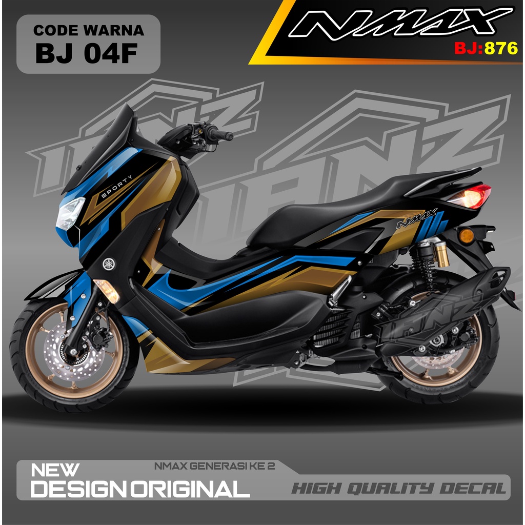 DECAL STICKER NMAX FULL BLOK MOTOR / DECAL FULL BODY NMAX / DECAL STIKER FULL BODY NMAX / stiker decal nmax terbaru