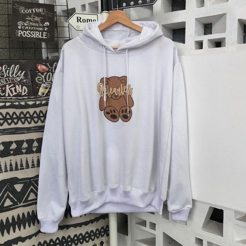 Hoodie Trendy Wanita Pria Bevearles Teddy Bahan Pleece Gaya Korea