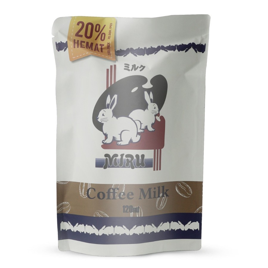 FREEBASE LIQUID MIRU COFFEE MILK 60ML AUTHENTIC CREAMY COFFEE LATTE