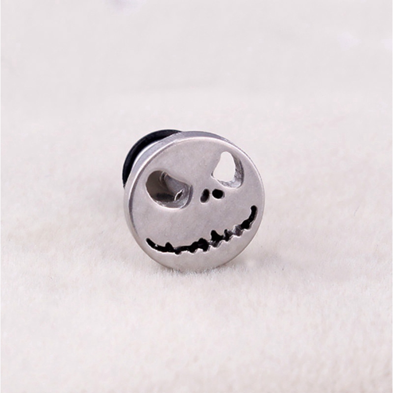 SeuSuk Skull Earrings 10mm Halloween Nightmare Silver Gold Black Earring Jewelry