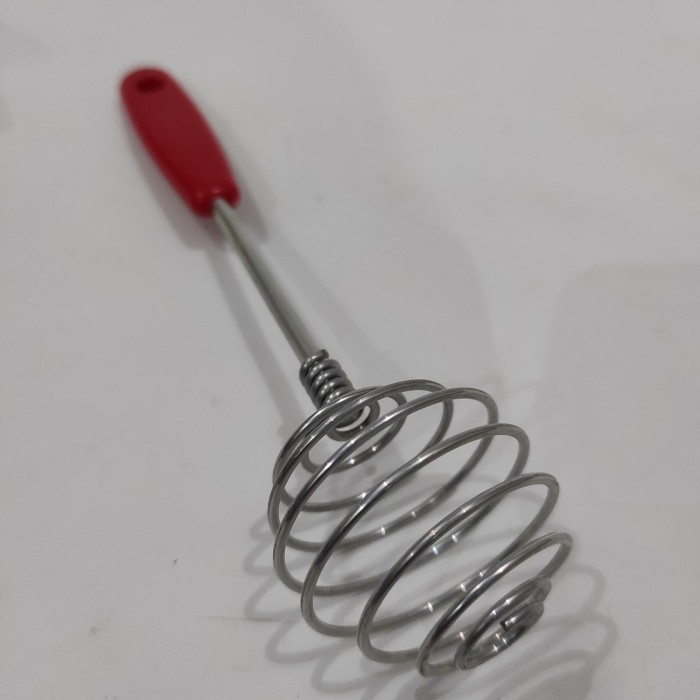 Alat whisker pencampur mixer adonan manual whisk mini gagang plastik