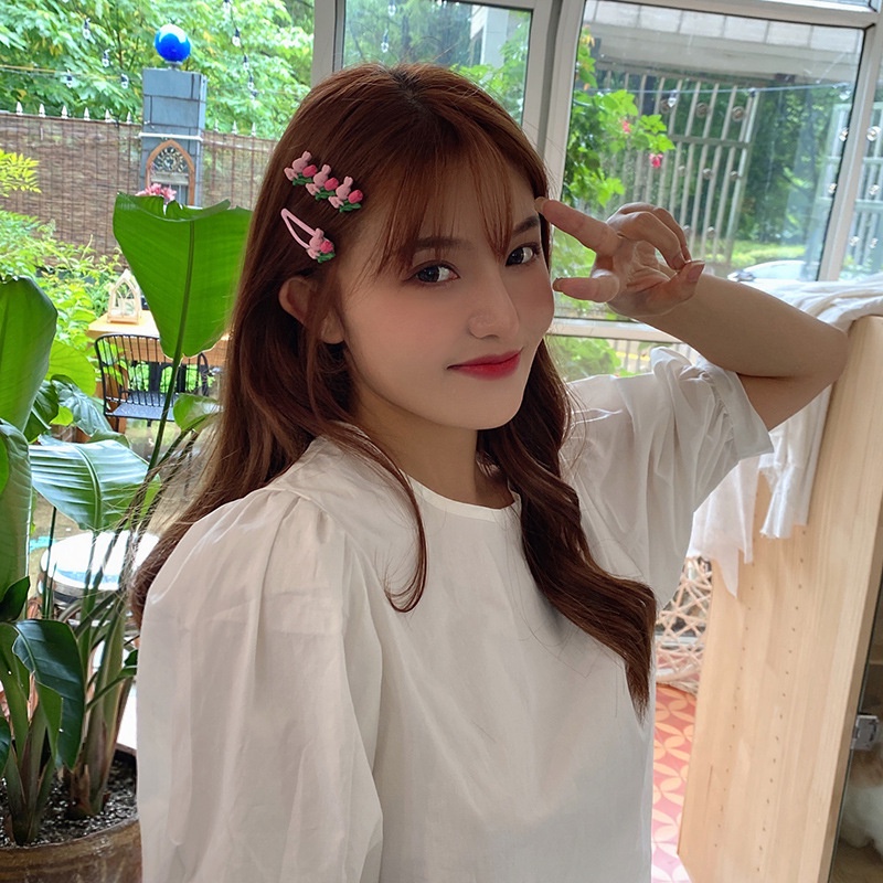 Trendy Popular Women Accessories Plastic Flower Rabbit Hair Clip