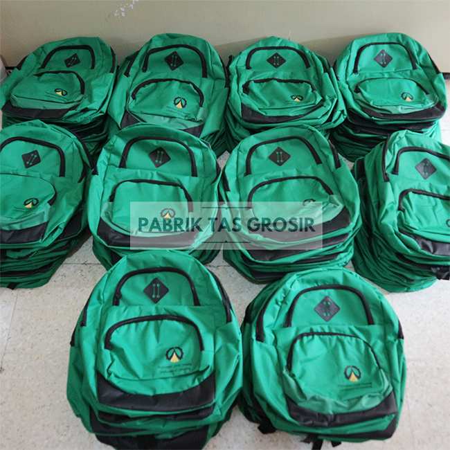 Pesanan Ransel Grosir Model Distro Elite Sablon Professional QHSE Training Souvenir Seminar Promosi