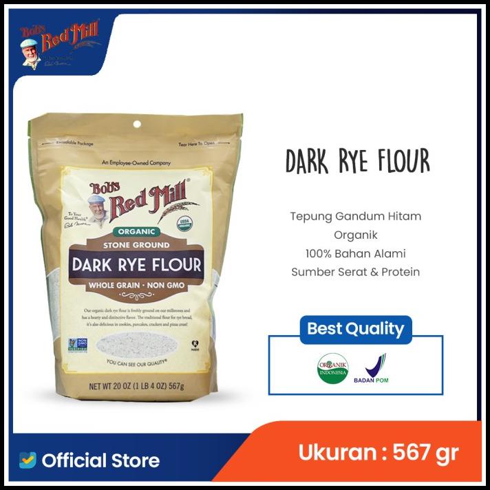 

Bob'S Red Mill Organic Whole Grain Dark Rye Flour 623 Gr