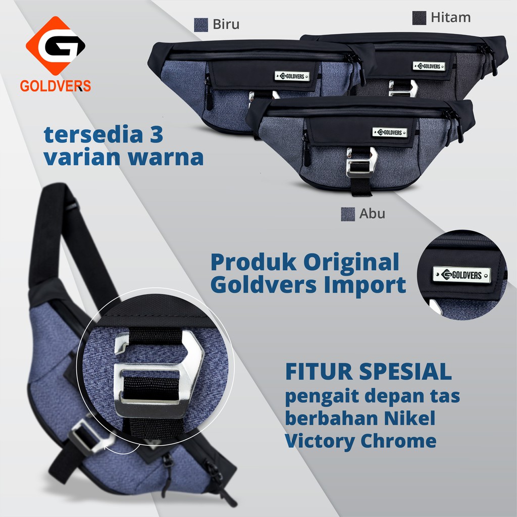 Tas selempang Pria Wanita Tas Water Resist  Waistbag Pria Tas Kreativo Original Distro Pria Wanita - KREATIVO