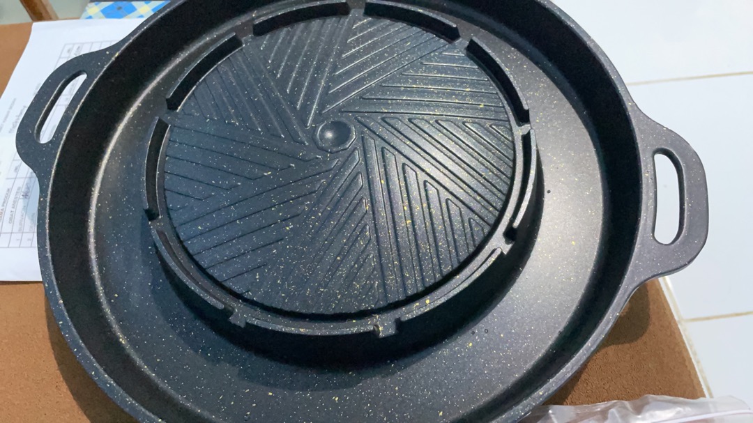 Panci Panggangan Hotpot Shabu 2 In 1  Grill Bbq Hot Pot Steamboat