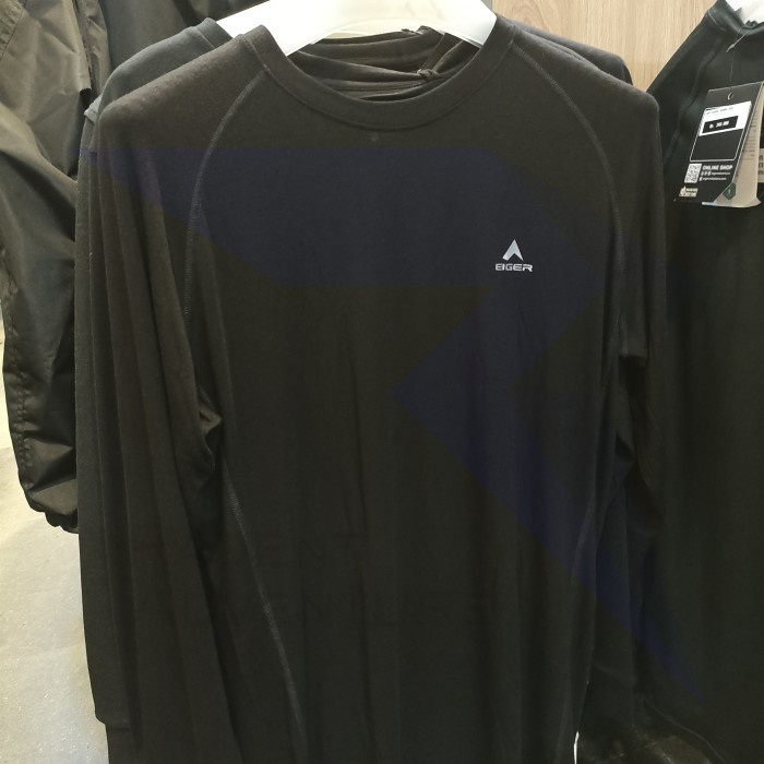 Kaos EIGER19891989 KARAKORAM 2.0 LS Tshirt Black Hitam 91000 6628 Original Bdg