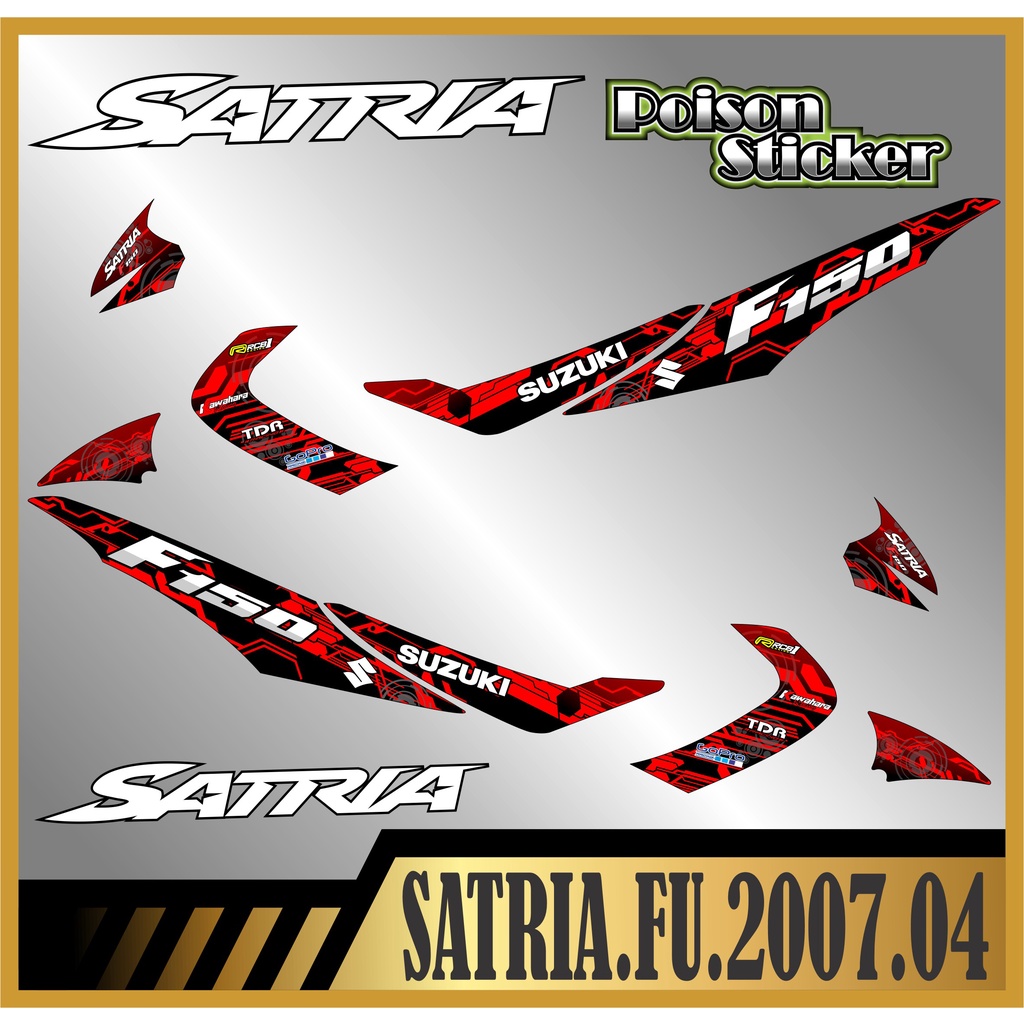 STRIPING STICKER SATRIA FU 2007 STIKER  SATRIA FU 2007 STICKER LIS LIST SUZUKI SATRIA FU 2007 CODE 0