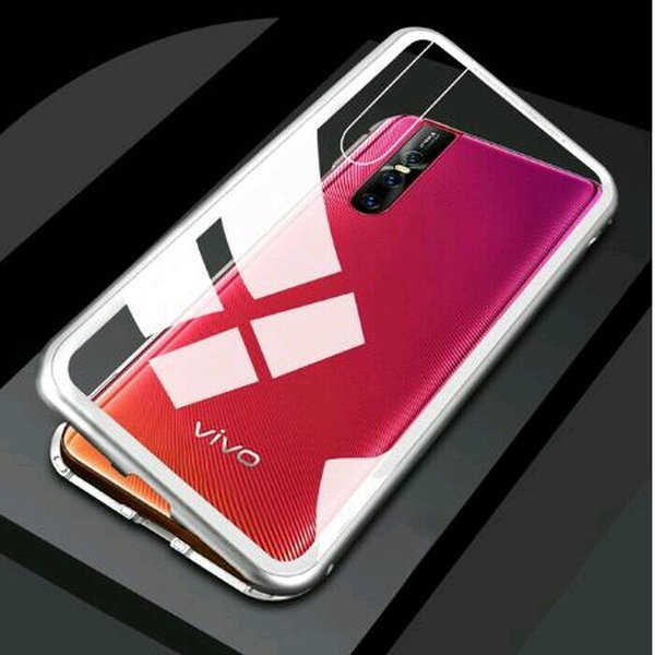 NOTE 10 NOTE 10+ Casing Samsung Slim Magnetic Glass Coverage  VIVO S1 Case Handphone Slim Glass Magnetic Coverage