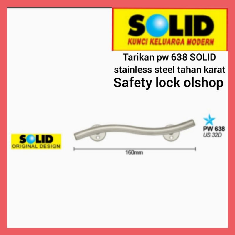 Tarikan laci jendela pw 638 M 190mm SOLID