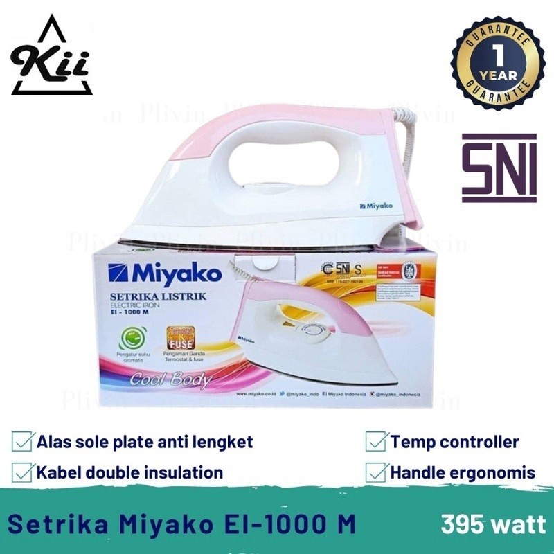 EI-1000M Miyako Setrika Listrik Pakaian 350w