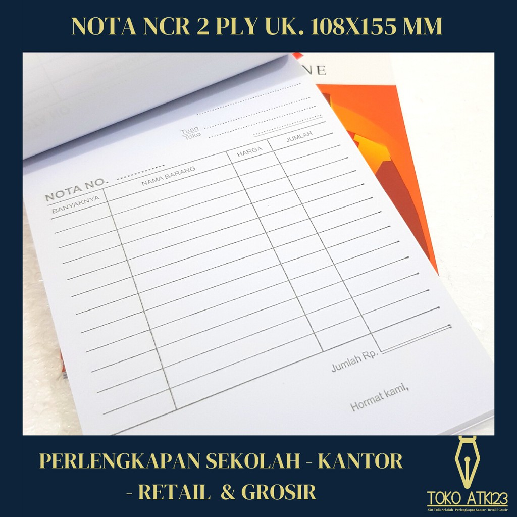 Nota Kecil 2 Ply NCR Merk Paperline / Rankap 2 / Putih Merah