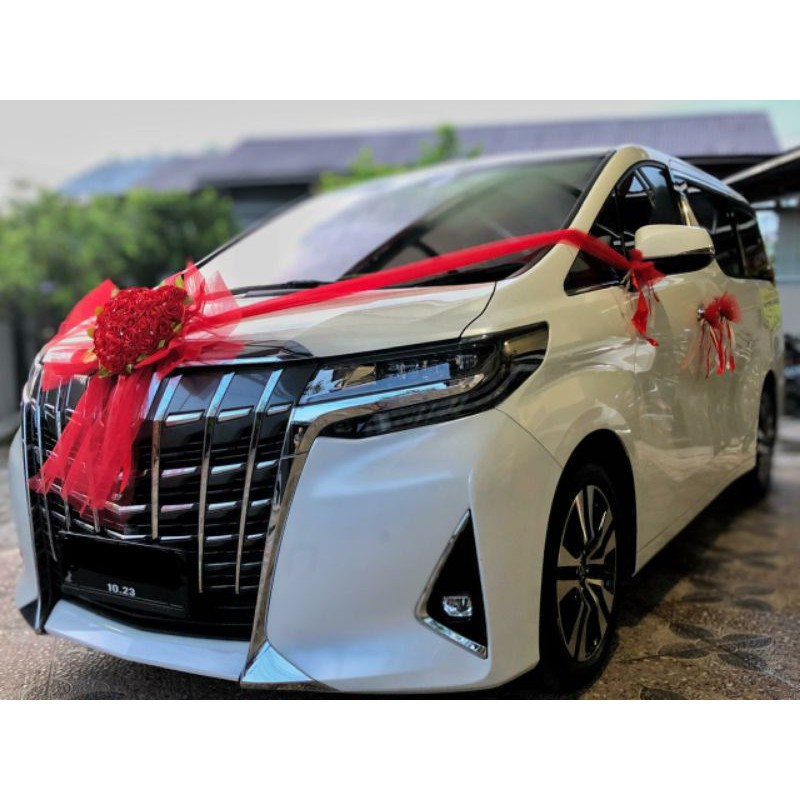 DEKORASI HIASAN BUNGA MOBIL / BUNGAMOBIL PENGANTIN / hiasan bunga mobil LOVE MEWAH