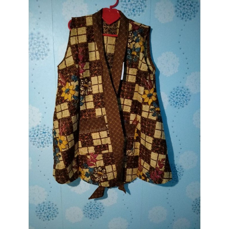 outer batik tanpa lengan