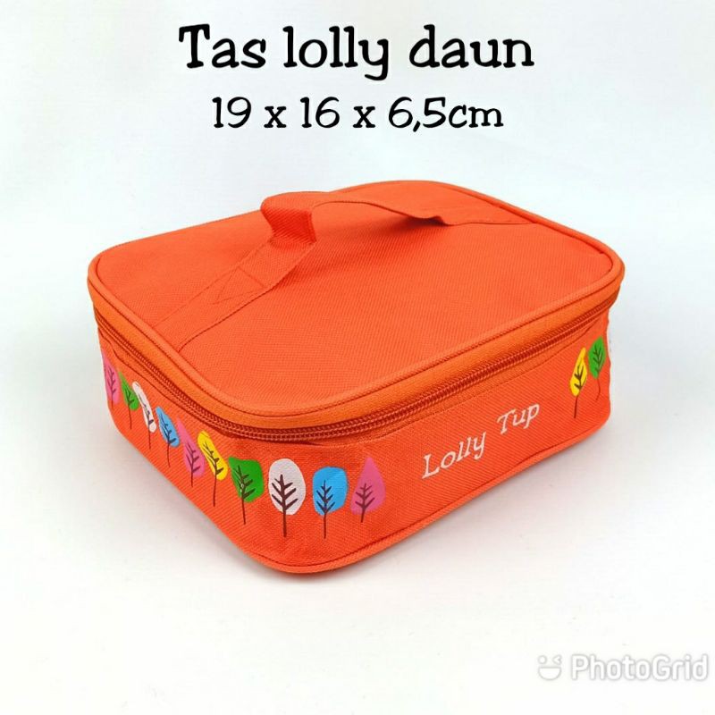 TAS LOLLY DAUN / TAS BEKAL MAKAN / LUNCH BAG / SOUVENIER ULANG TAHUN / TAS LOLLY /TAS CUSTUM NAMA