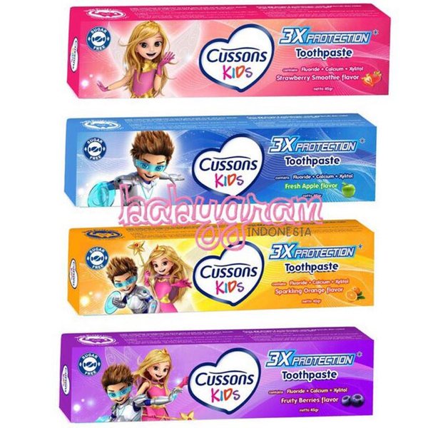 Cussons Kids Toothpaste Cussons Odol Unicorn Fruity Berries | Unicorn Strawberry Smoothie | Hot Wheels | Fresh Apple | Sparkling_Cerianti