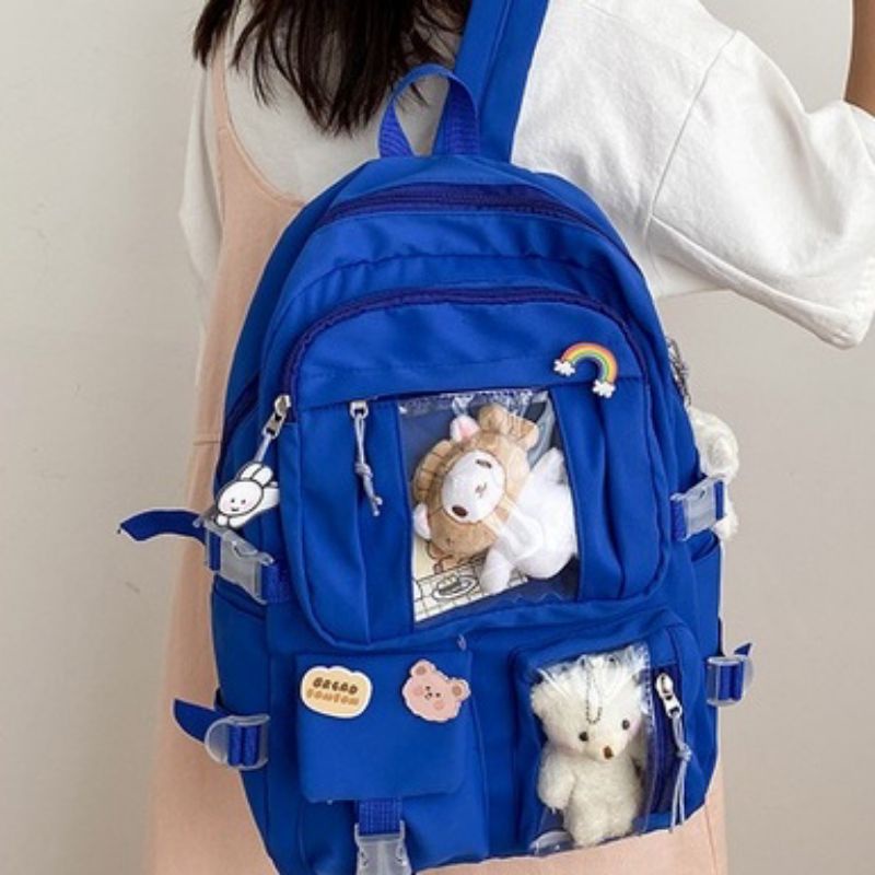 ETALASE KOREA 4/TAS KOREA IMPORT ASLI FREE ACECORIS PIN ACRYLIC GANTUNGAN BONEKA/TAS IMPORT KEKINIAN/TAS ANAK CEWEK MODEL KOREA UKURAN BESAR/TAS SEKOLAN SDTAS MODEL TERBARU IMPORT ASLI KOREA/TAS ANAK SEKOLAH SMP SMA KULIAH/TAS REMAJA MODEL KOREA/TASRANSEL