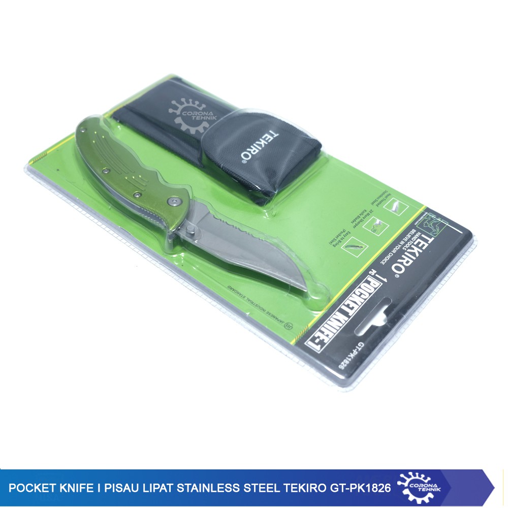 GT-PK1826 Pocket Knife I - Pisau Lipat Stainless Steel Tekiro