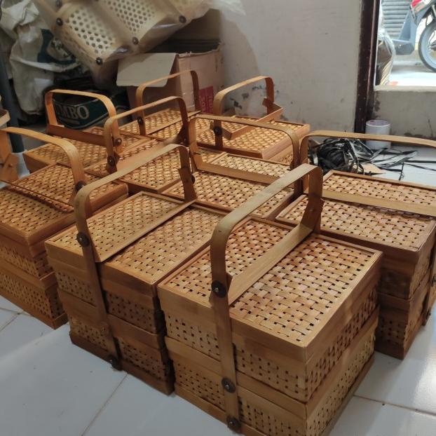 rantang bambu kotak susun 2