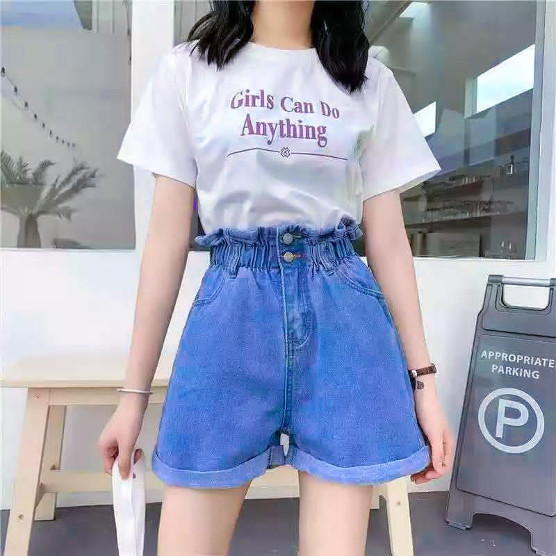 JENIE DOUBLE BUTTON HOTPANTS JEANS SUPER JUMBO / BOLLO JUMBO HOTPANTS