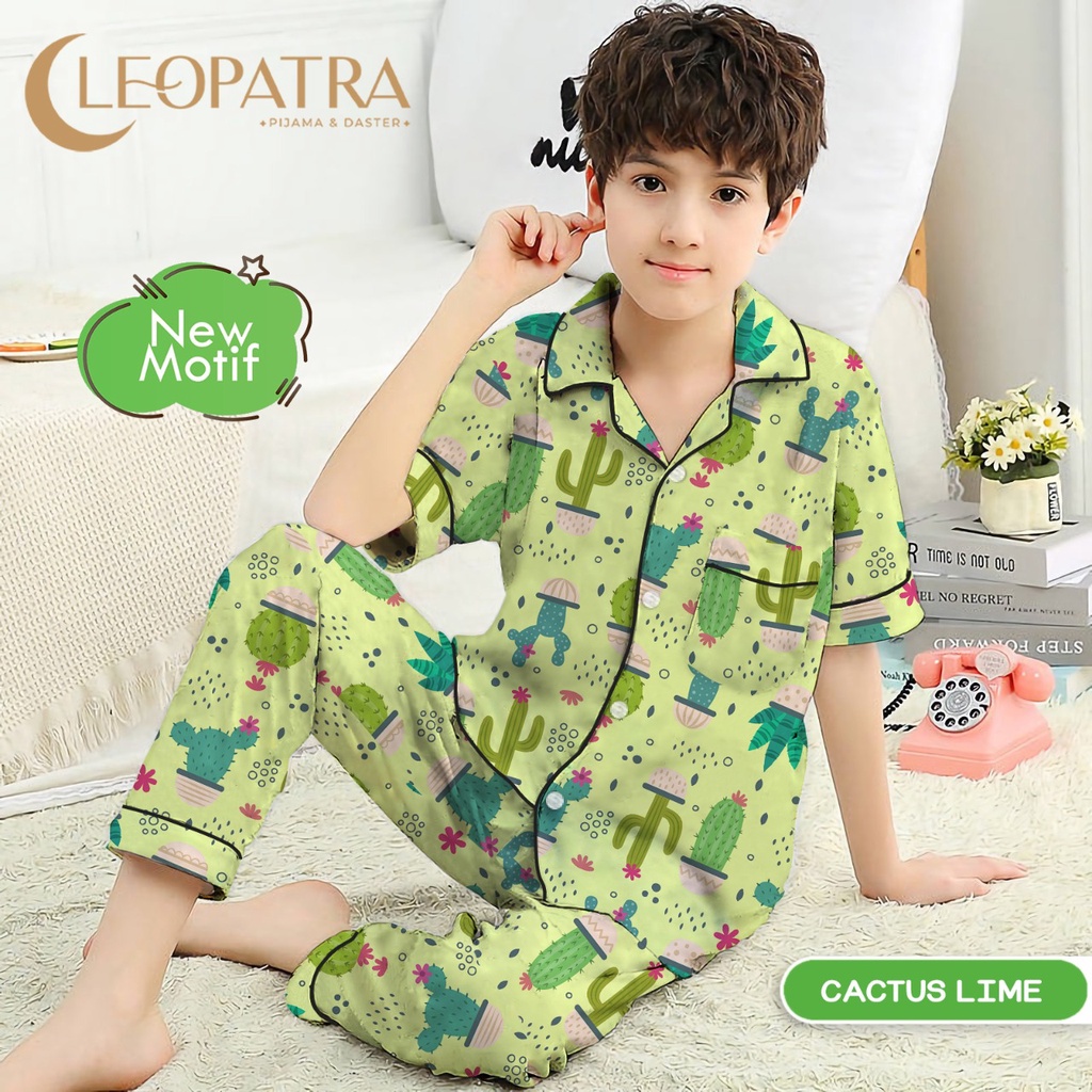 Cleopatra Piyama Anak Laki Motif Karakter Usia 6-8 tahun (size 8) Setelan Baju Tidur