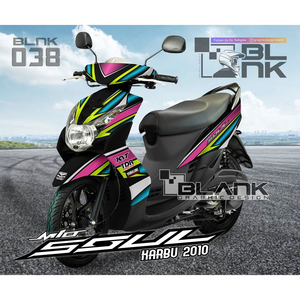 Stiker Decal Motor Mio Soul Karbu - BLNK-038 Road Race