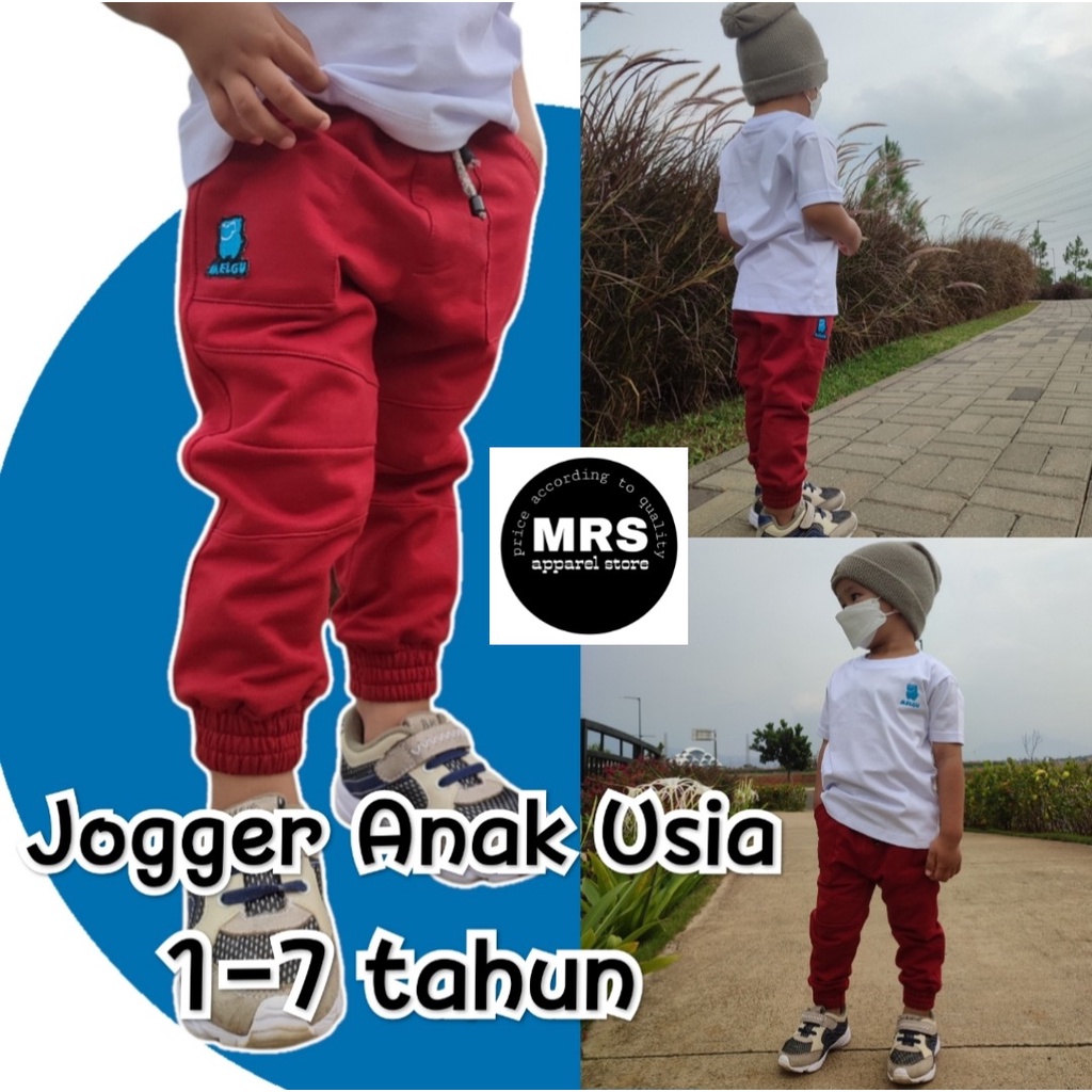 Celana Jogger Panjang Anak Premium Bahan Baby Terry