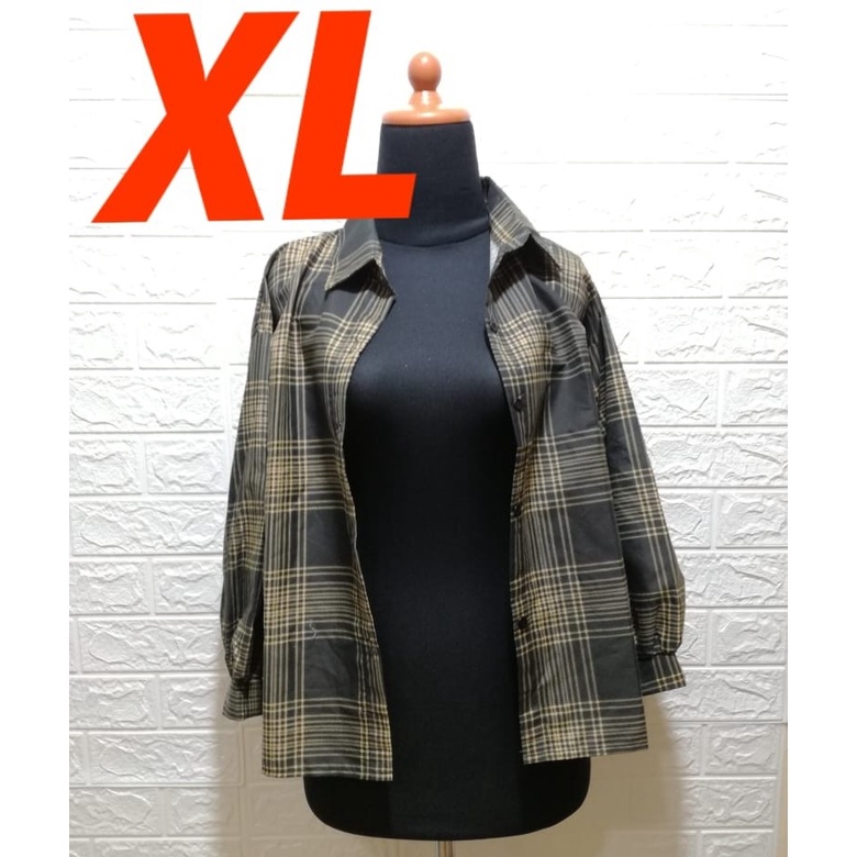 KEMEJA GUILEN OVERSIZE SHIRT BAHAN KATUN KOTAK YANDETH / FIT TO XL-2