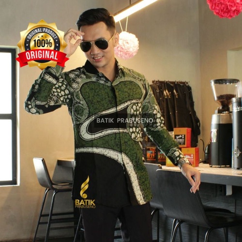 Batik Prabuseno - Widya Kemeja Batik Pria Lengan Panjang Slimfit - XL