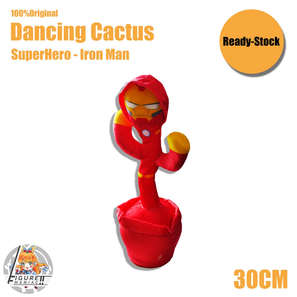 Dancing Cactus SQUID GAME Spiderman Captain America Cowboy Koboi Boneka joget Kaktus Kelinci Bebek Mainan Anak Charge Goyang dan Nyanyi