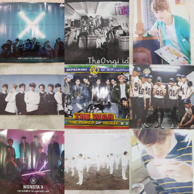 KPOP Album Official Poster - EXO, GOT7, Seventeen, Monsta X
