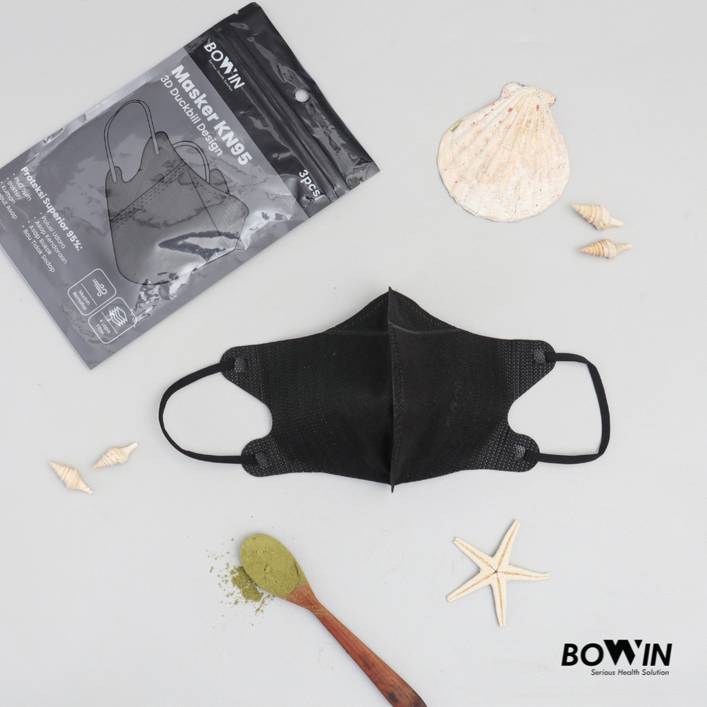 Bowin Masker KN95 - Duckbill 3D (Filter ≥95% BFE PFE) Masker Medis / Masker Kesehatan / Masker 3D