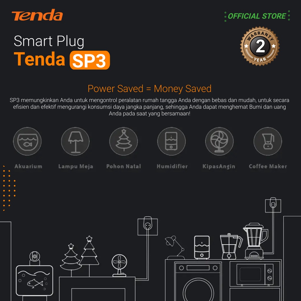 Tenda Smart Home / Beli Smart Wi-Fi Plug SP3