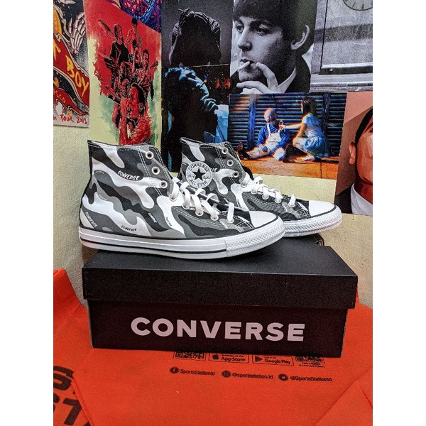 Converse CTAS Hi White/Black/Dolphin Camo BNIB 100% ORIGINAL 
Art : 171453c