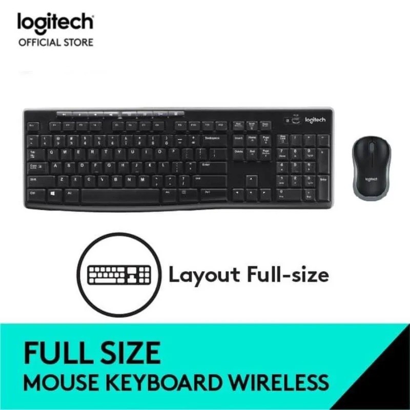 Logitech Keyboard + Mouse Wireless Combo MK270R