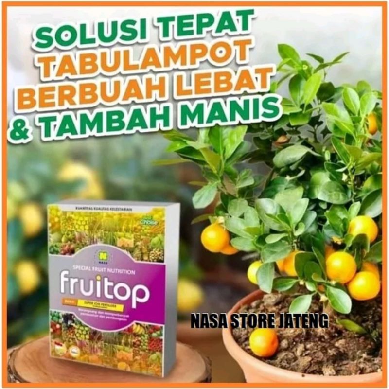 PUPUK BUAH FRUITOP NASA PUPUK PERANGSANG BUNGA PELEBAT BUAH TABULAMPOT