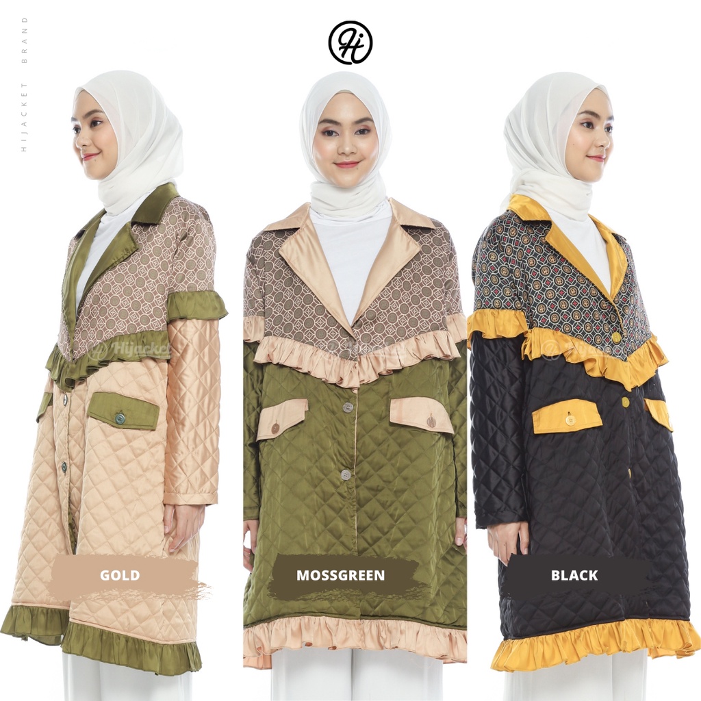 Hijacket Queenzie - Jaket Wanita Muslimah Original For Hijaber Syari | Jaket Panjang Wanita