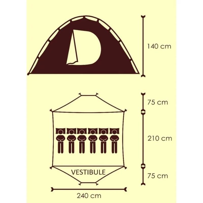 Tenda Camping 6 orang Doubel layer Ultralight alumunium Big Adventure /  Family 6-8 orang Frame alumunium Bigadventure - Tenda Big Aventure 6 Person - Tenda Big Argopuro 6p