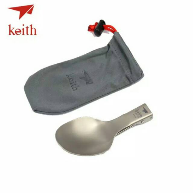 Keith titanium Ti5308 folding spoon sendok lipat ultralight camping outdoor