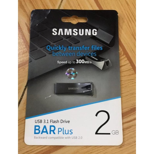 Flashdisk Samsung 2GB BAR Plus 300Mbps Flash Drive USB 3.1