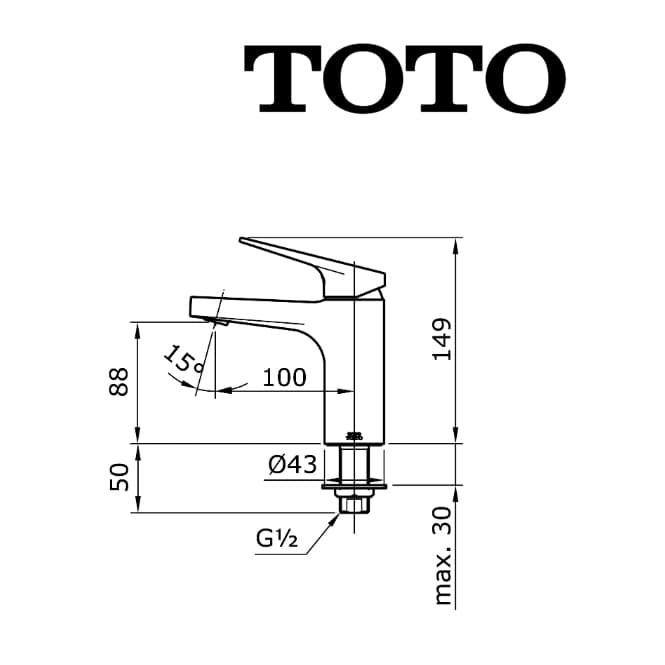 T.Lillie - Kran Wastafel Toto Tx 109 Lrs/Kran Wastafel Toto Tx109Lrs