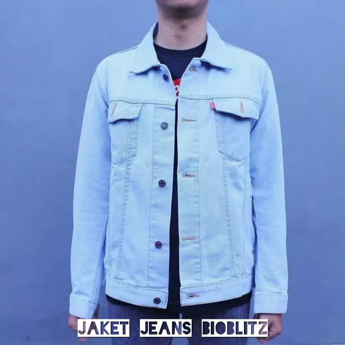 Jaket Jeans JAKET JEANS LEVIS ~ PRIA KEREN BIG SIZE HITAM (Uk.XXL - XXXL)