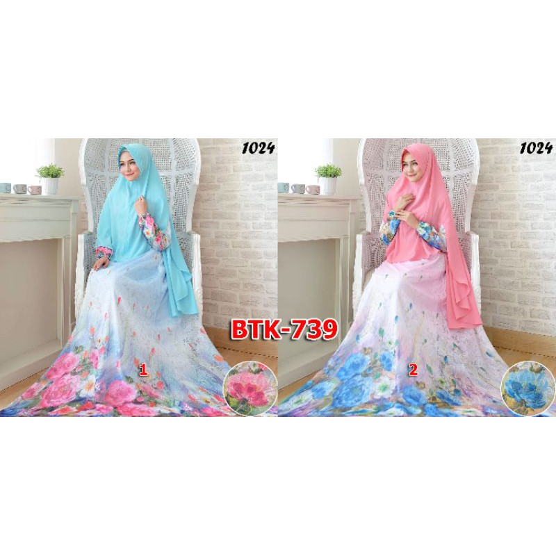 Gamis Set Bahan Brukat Import Lapis Furing Premium BTK739