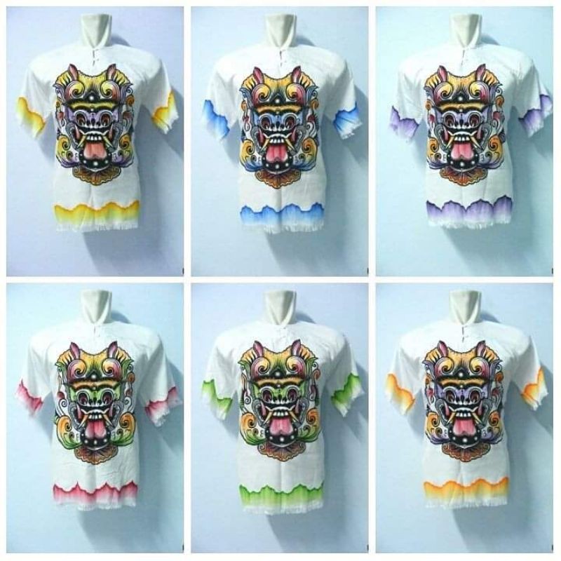 BAJU BARONG LUKIS HITAM/BAJU KHAS BALI/BAJU DEWASA PANTAI