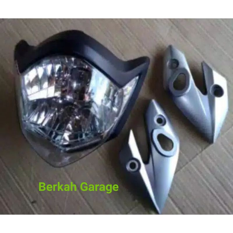 Paket Lengkap Lampu Depan Vixion Old Plus Kupingan Lampu Vixion Sepasang Tebal