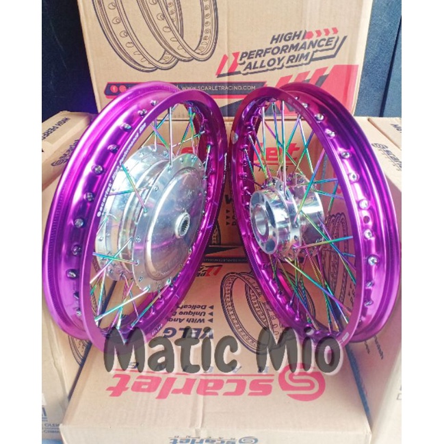 Velg Jari Jari Ring 14 140 X 160 Scarlet Untuk Motor Mio J Mio Sporty Mio Lama Mio Soul  Sepasang