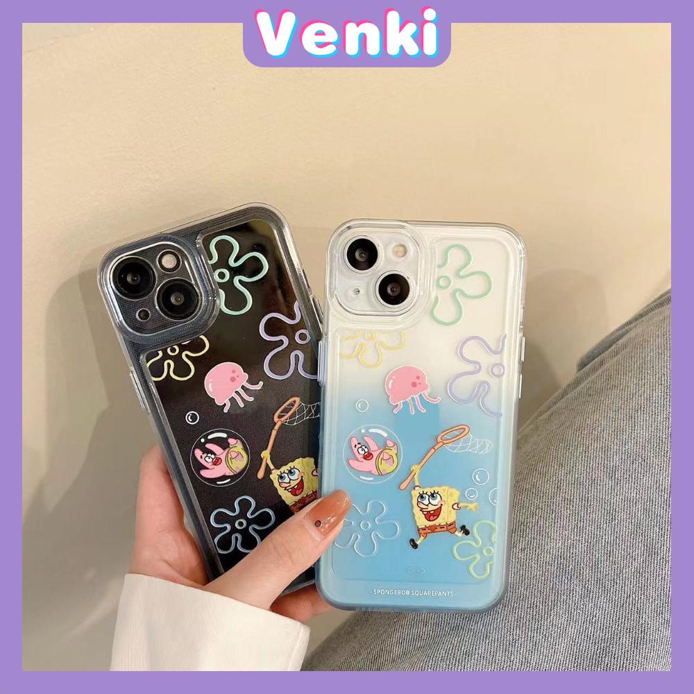 iPhone Case Silicone Soft Case Clear Case Thickened Shockproof Protection Camera Metal Button Cartoon Cute Compatible For iPhone 11 Pro Max 13 Pro Max 12 Pro Max 7Plus xr XS Max