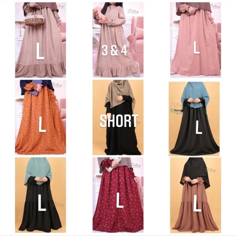 DITSY FEBRUARI RUNA MOCCA RAINBOW PEARL SUNNY GINGER CACTUS ABAYA LELIA COCOA LILURA  LITTLE RUNA MO