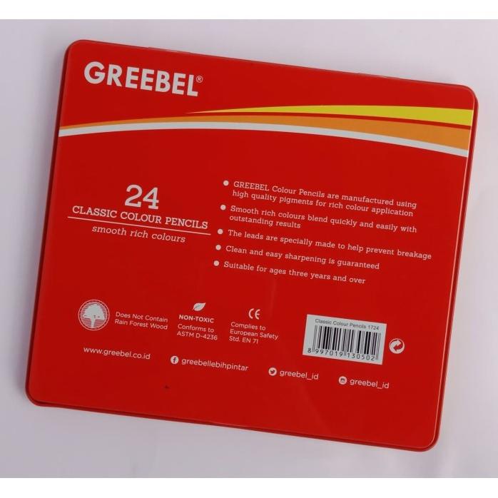

Pensil Warna Grebel Tin 24 Classic Panjang